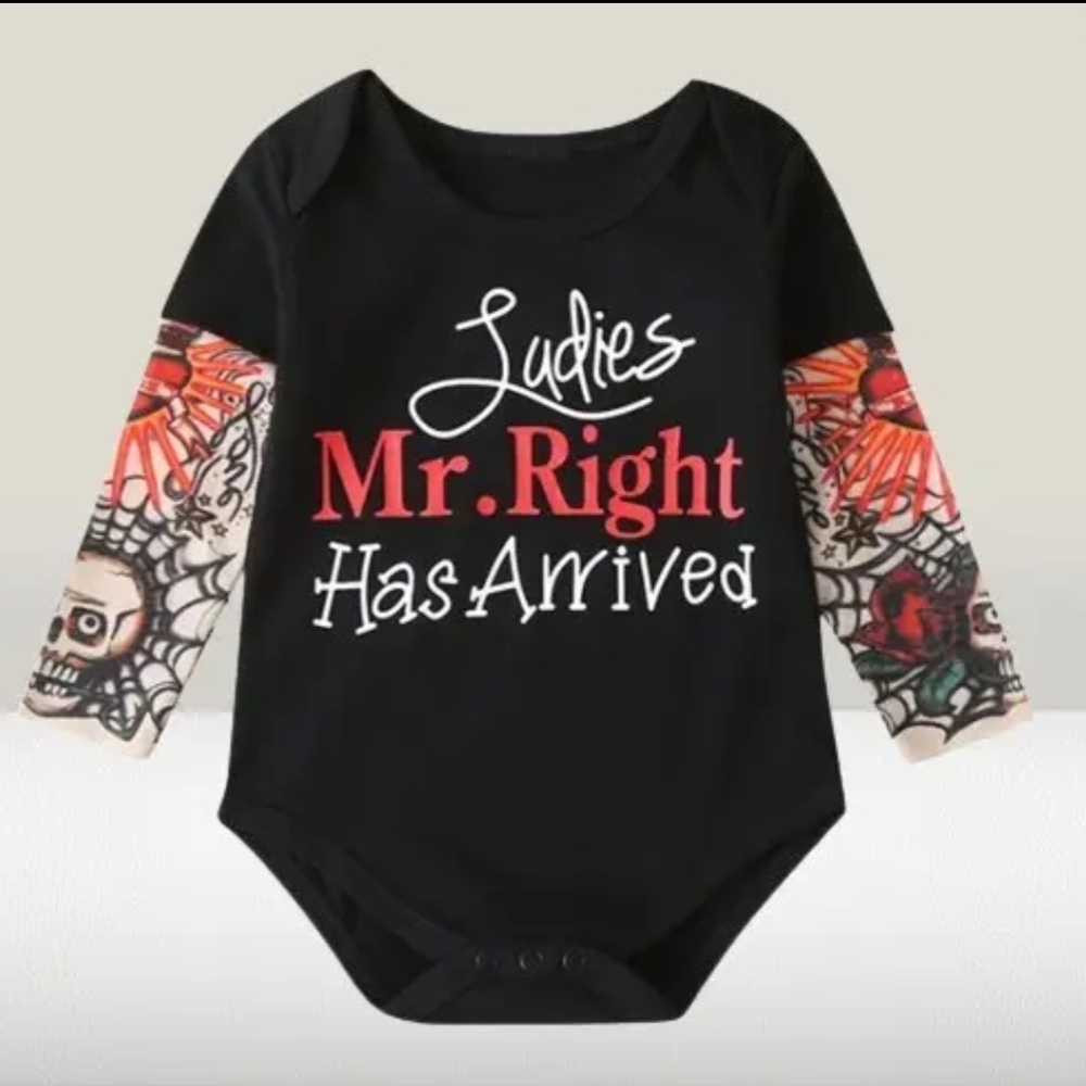 Graphic Black and Red Kids Bodysuit